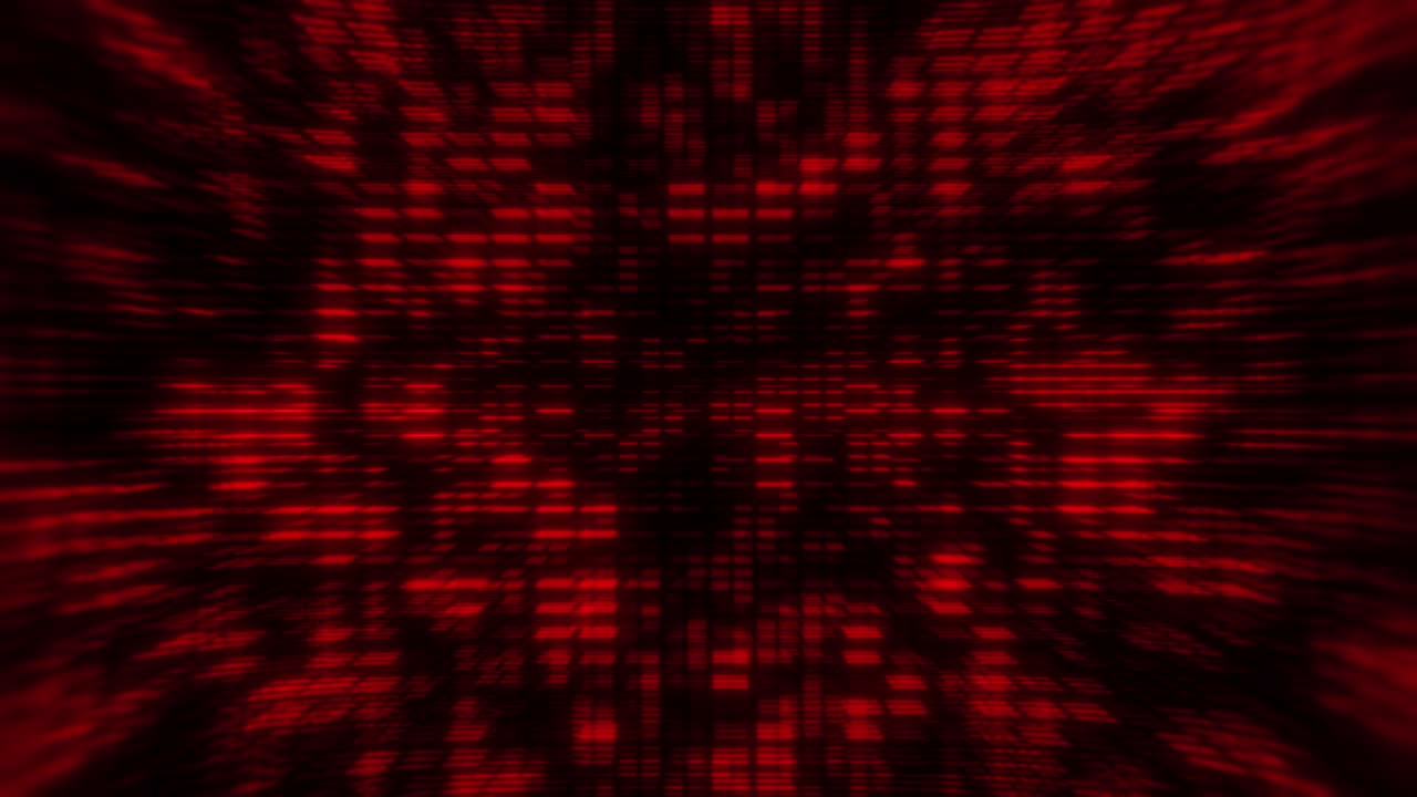 Distortion Abstract Red Data Line Grid Background Loop