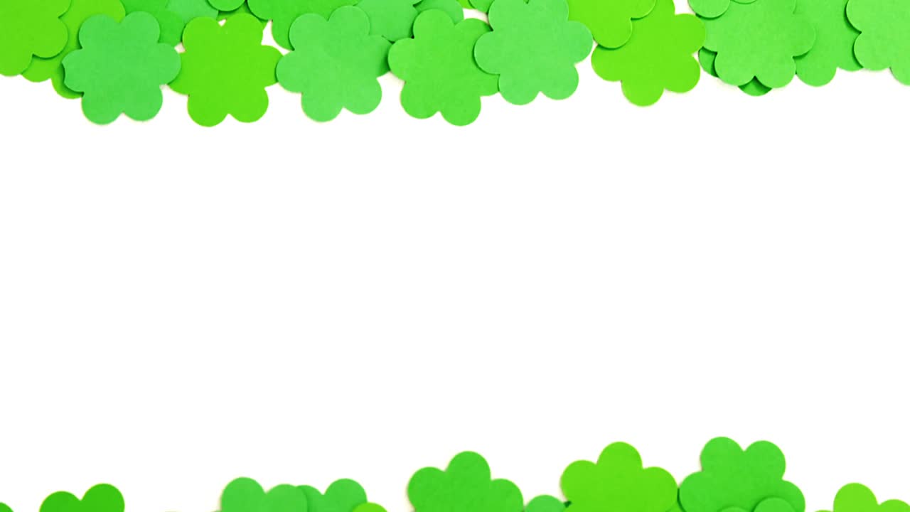 Green shamrocks on white background for st patricks day