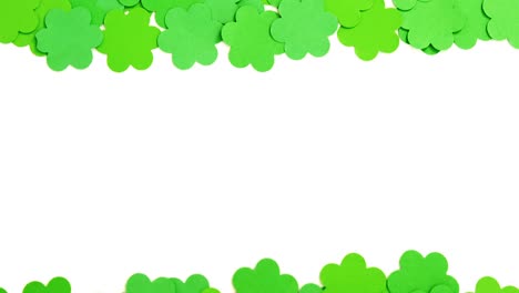 green shamrocks on white background for st patricks day