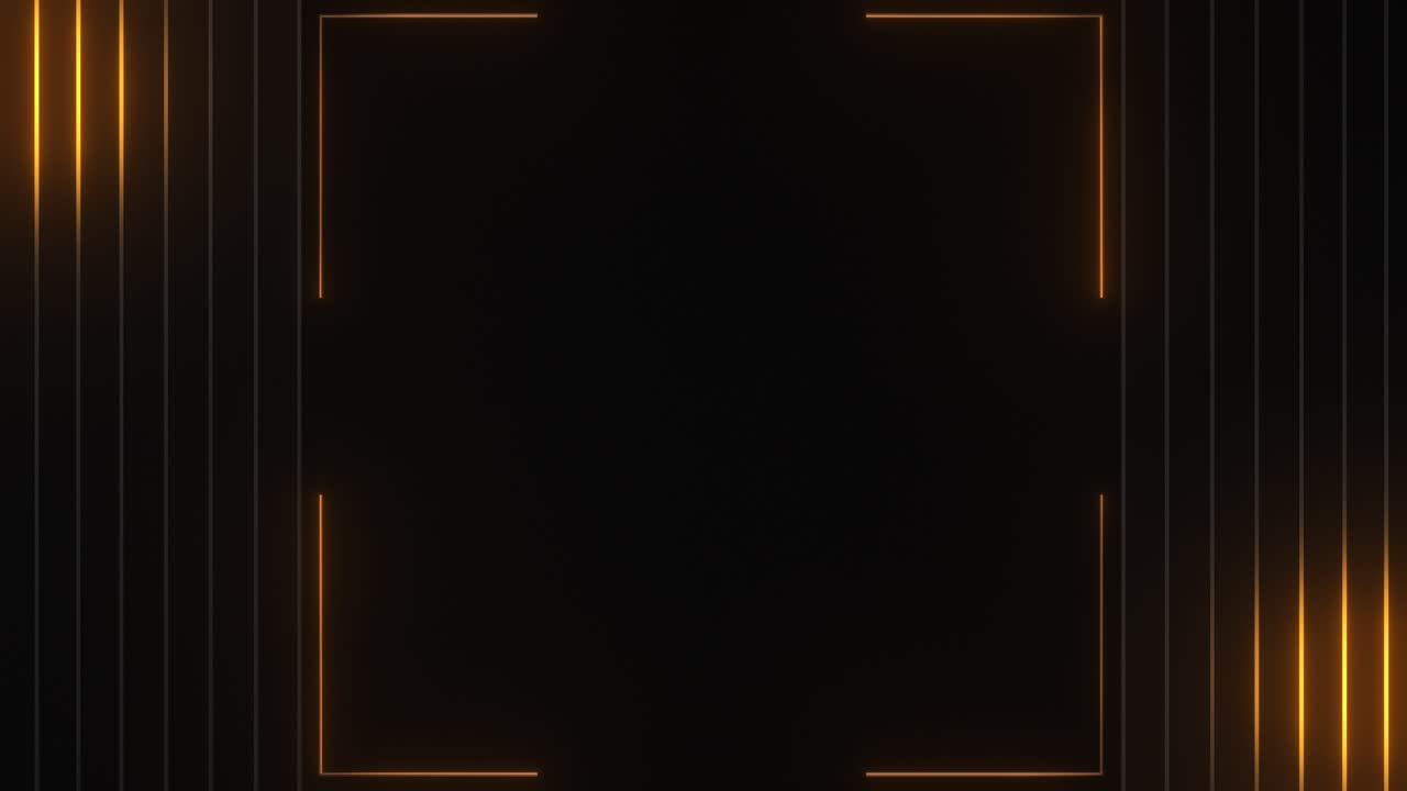 Orange Glowing Frame on Dark Background