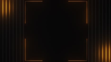 Orange Glowing Frame on Dark Background