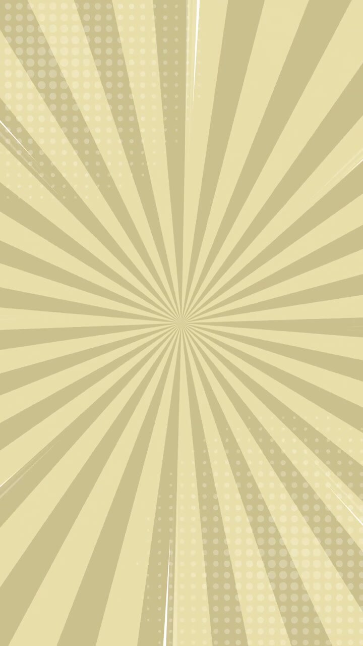 Animated Retro Comic Book Style Sunburst Background