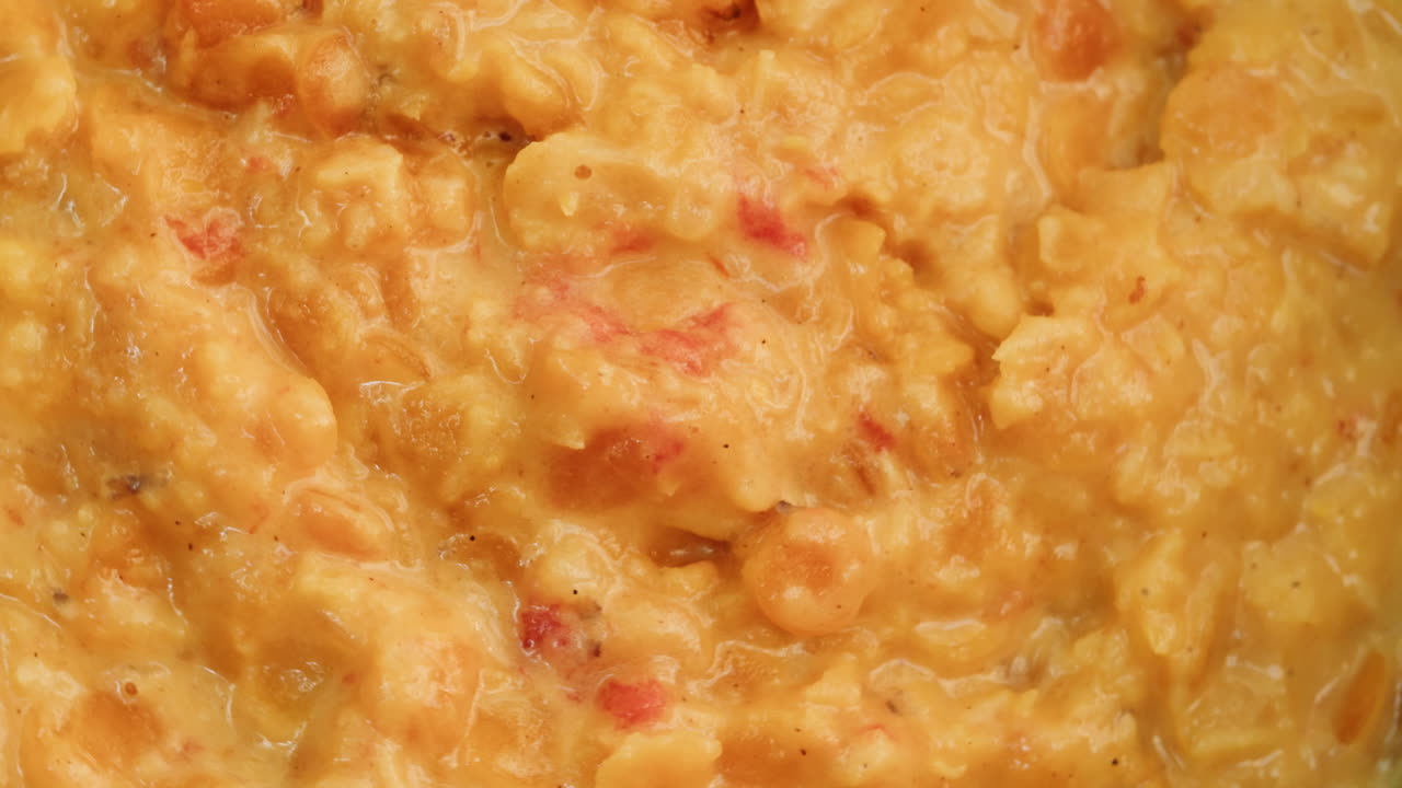 Closeup of Mashed Lentils