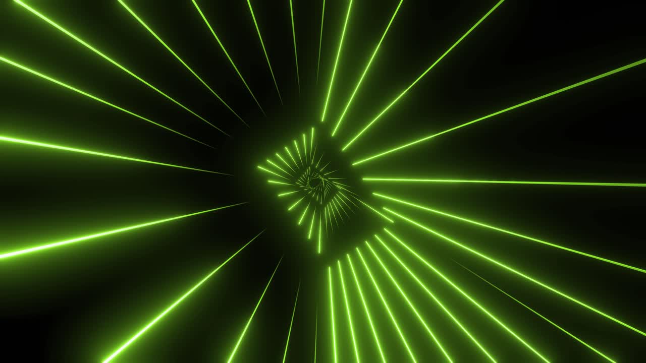 네온 녹색 터널