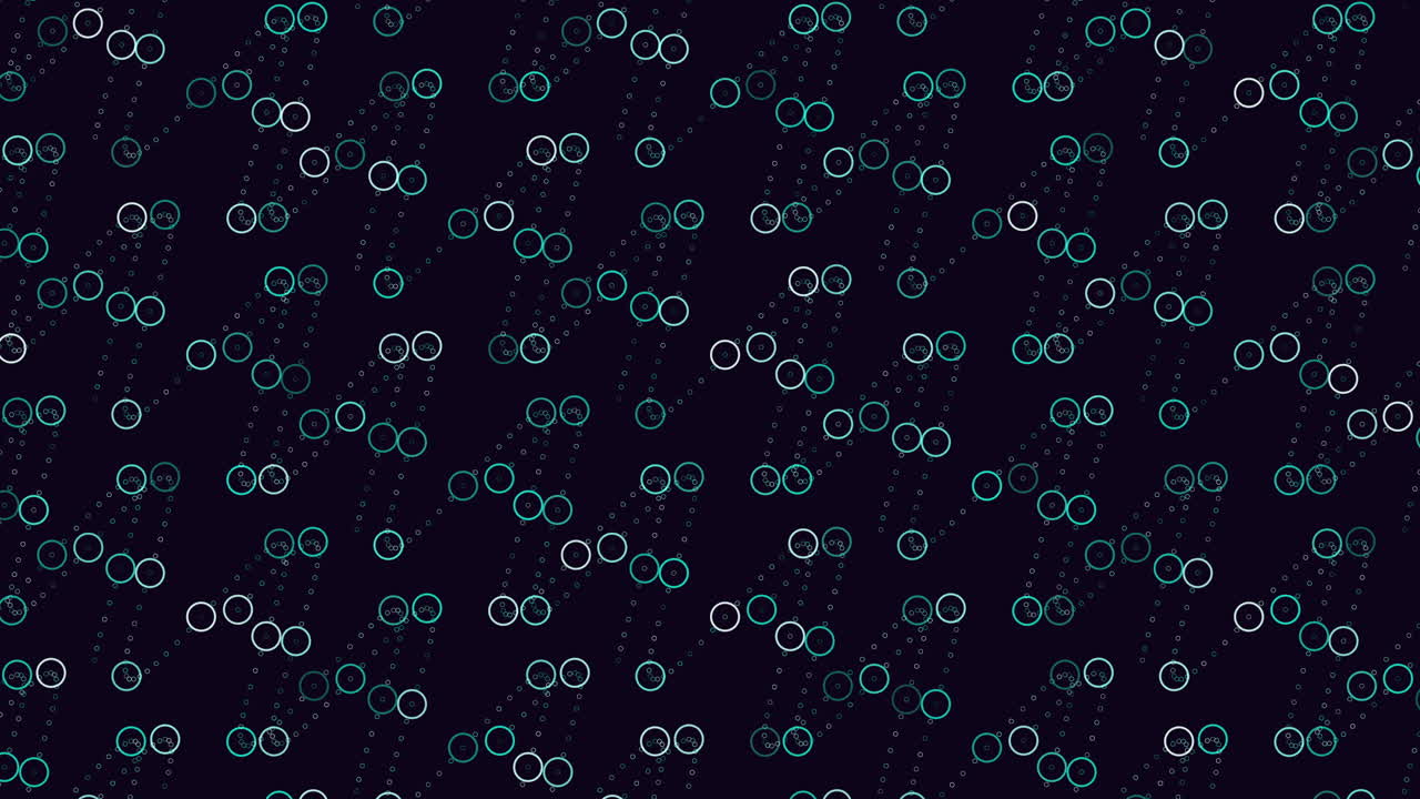 Abstract design featuring circles displayed against a dark backdrop. Each circle is uniquely positioned, creating an intriguing and visually appealing pattern