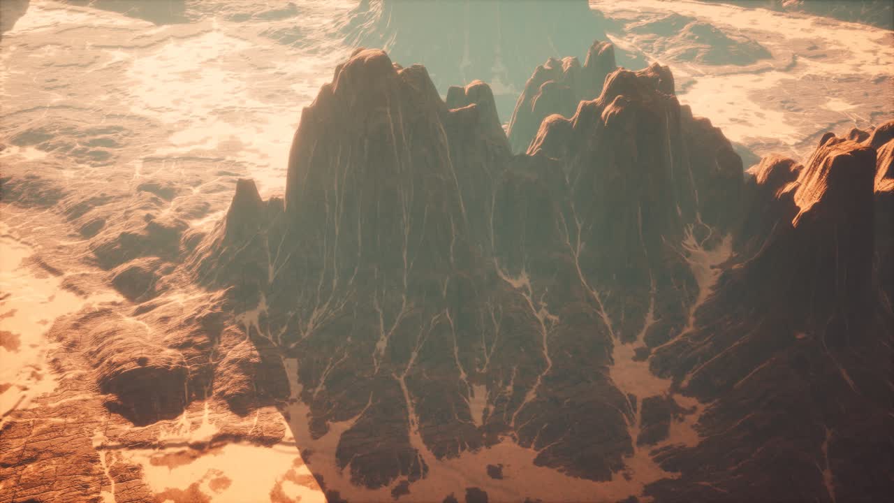 una toma aérea de un dron del cañón de las rocas rojas