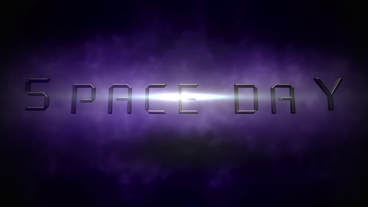 día espacial con luz de moda de estrella y nube púrpura en galaxia