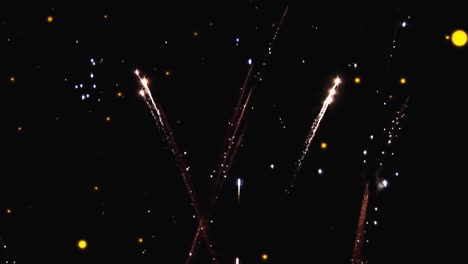 animación de fuegos artificiales sobre un fondo negro