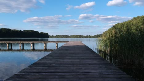 above the fishing pier and lake