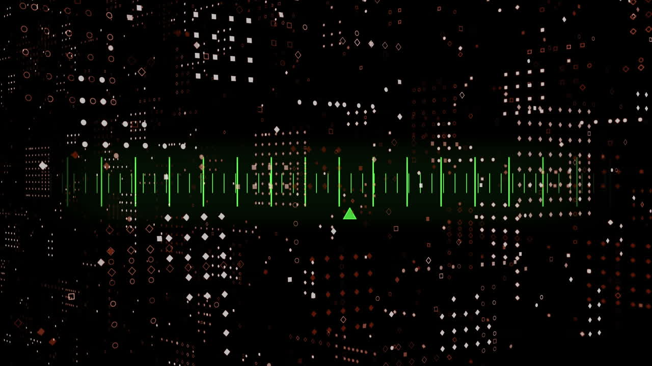 animación del procesamiento de datos sobre formas sobre fondo negro