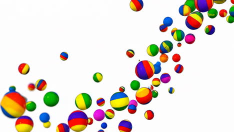 colorful spheres on white background