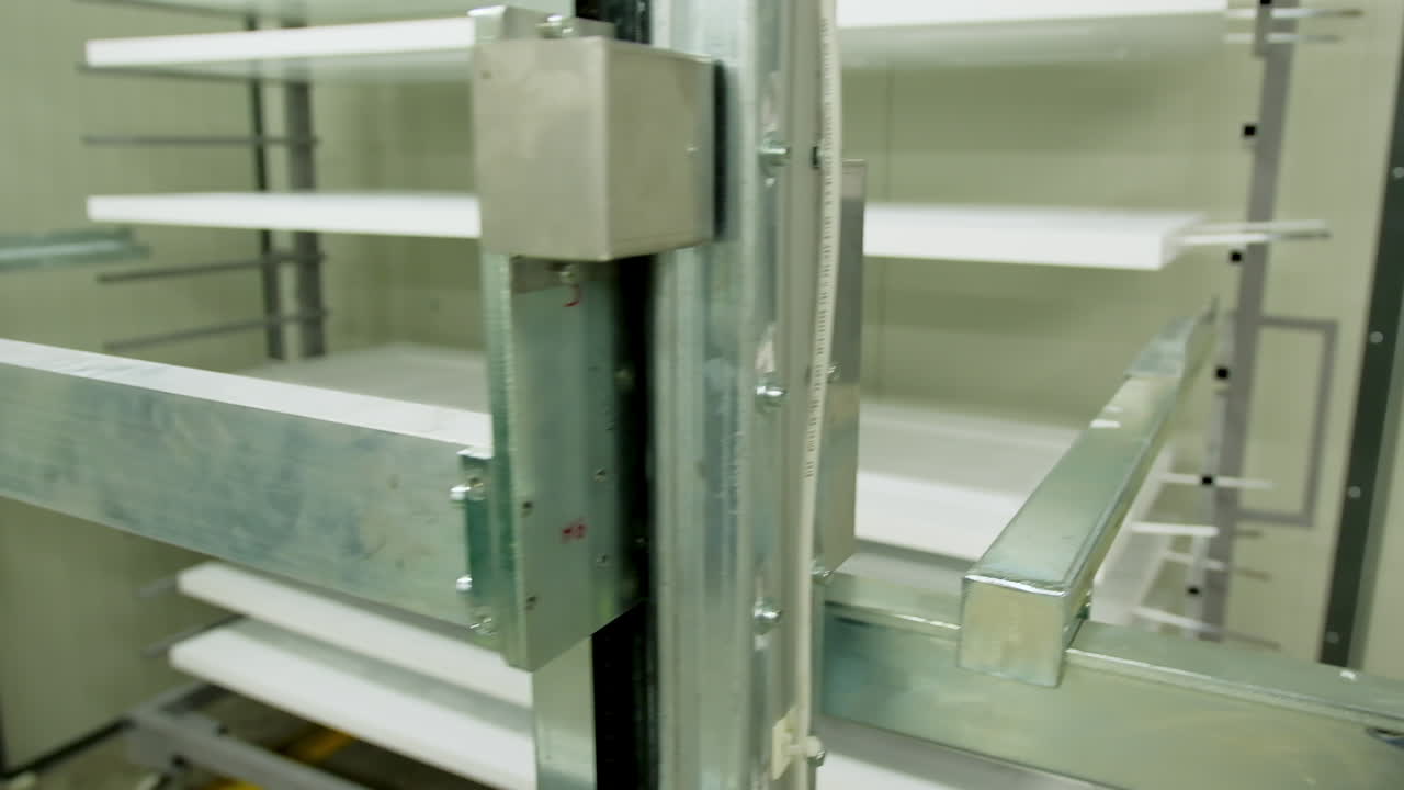 Manufacture of wooden doors. Manufacture process of carpenter work with wood door at machining center during furniture manufacture