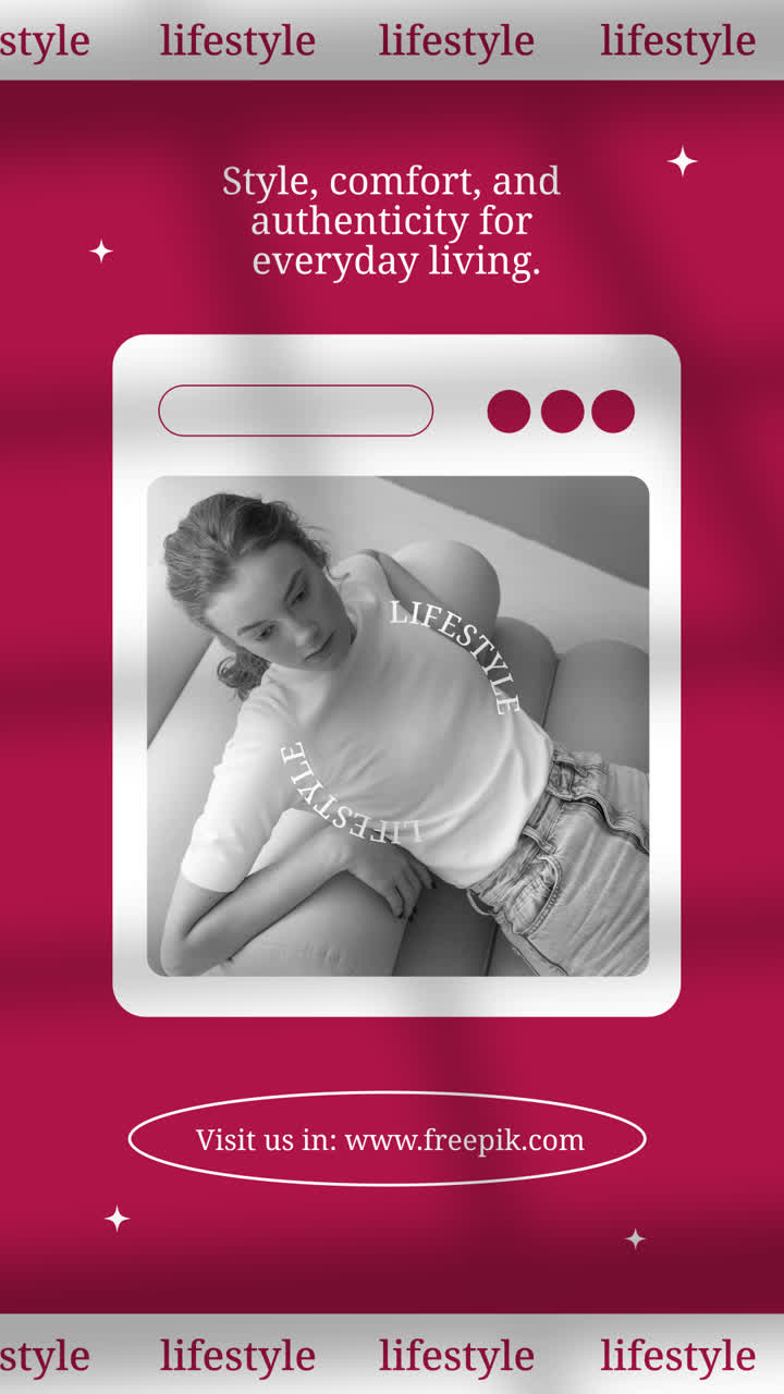 Modern Lifestyle Promotion with Woman on Sofa