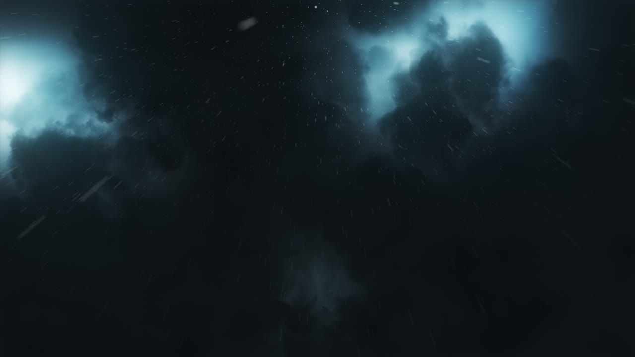 cielo nocturno tormentoso con lluvia y relámpagos