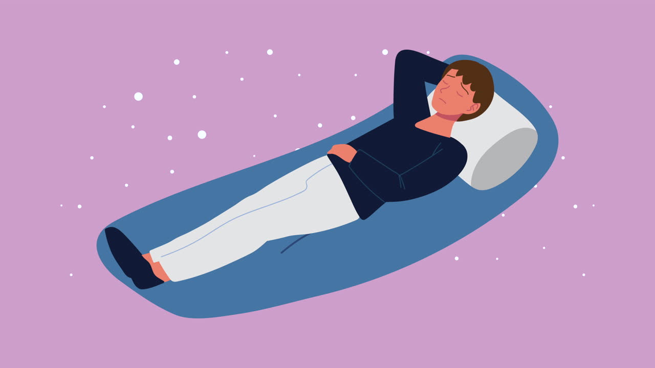 male psychiatric patient lying in sofa