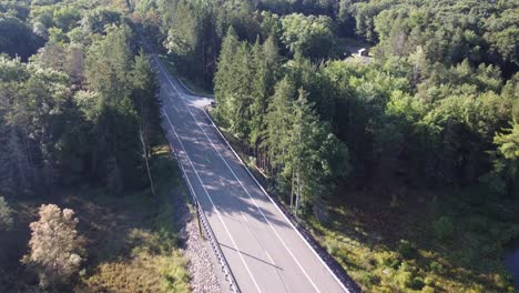 Vogelperspektive-Auf-Eine-Ländliche-Pennsylvania-Straße-In-Einem-Wald