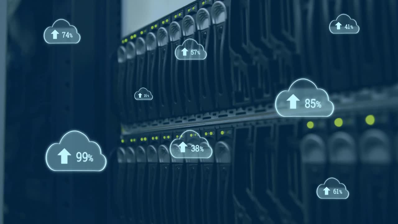 Upload progress clouds 4k