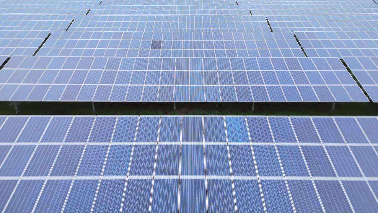 Premium stock video - Solar panels in solar park, endless patterns ...