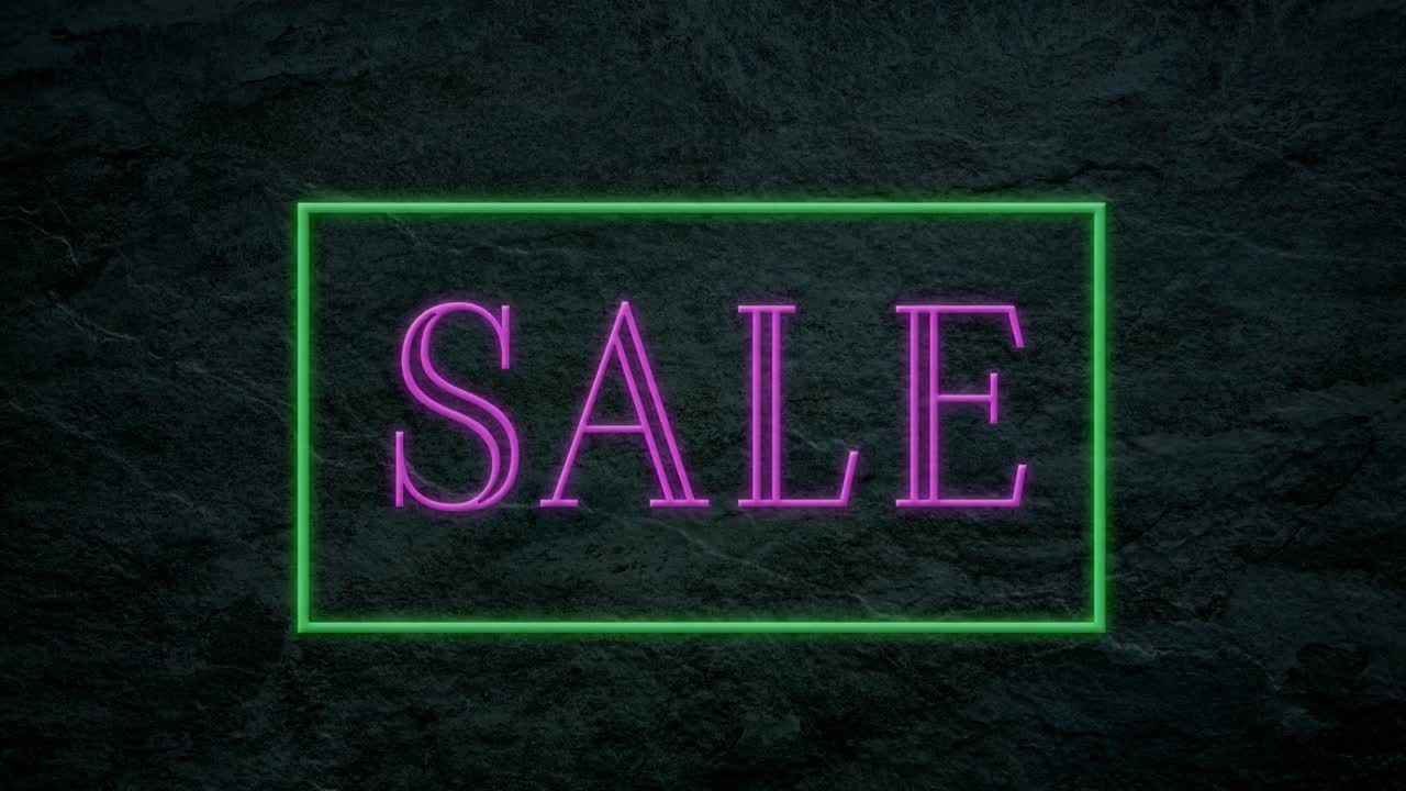 animación de texto de venta espumoso en un cuadro 4k