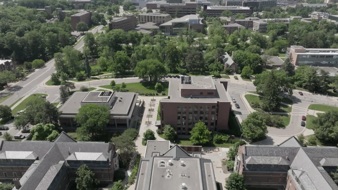 Michigan State University Aerial Drone Phillips Hall