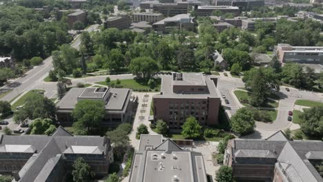michigan state university aerial drone phillips hall
