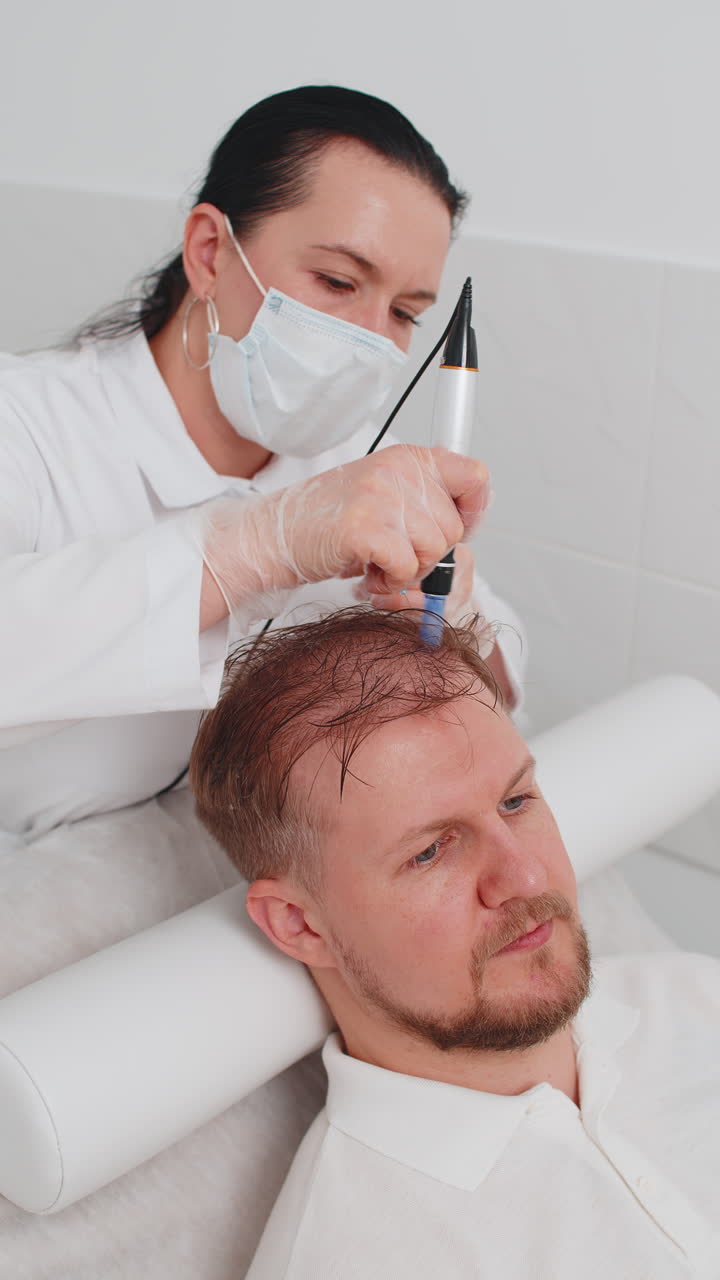 트리콜로지 (trichologist) 는 머리카락의 성장을 개선하는 데 필요한 미세 주사 및 비타민 주사를 수행합니다.