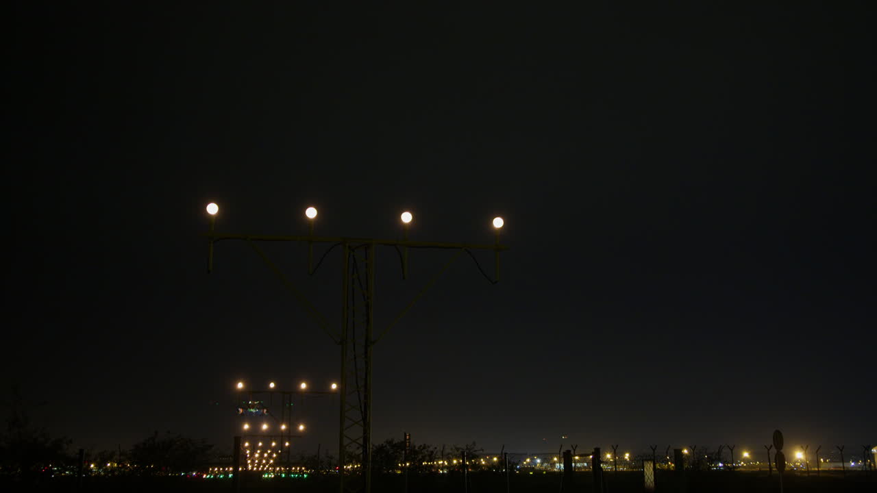 Night Landing Lights at Airport