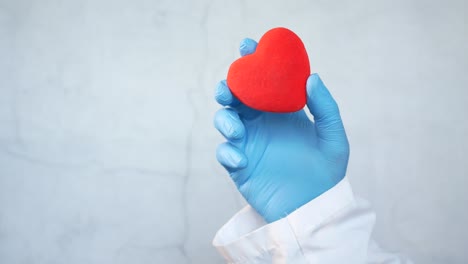 doctor holding a red heart