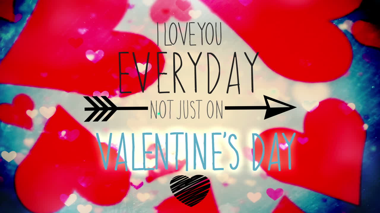 saludo del día de san valentín en el fondo del corazón