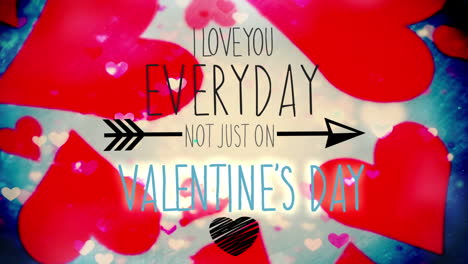 valentines day greeting on heart background