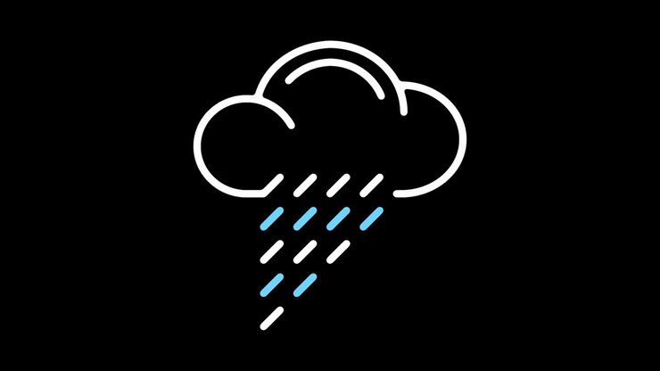 Local Weather Radar Line Icon Animation with Alpha