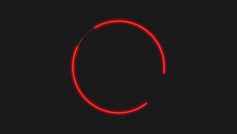 neon geometric red circle in dark space