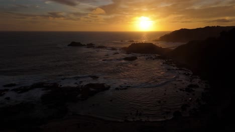 Quintay-Valparaiso-Chile-Tunquen-winter-sunset-night-drone-view