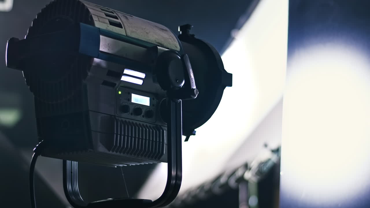 Professional lighting equipment on the movie set