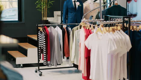 modern boutique with trendy clothes