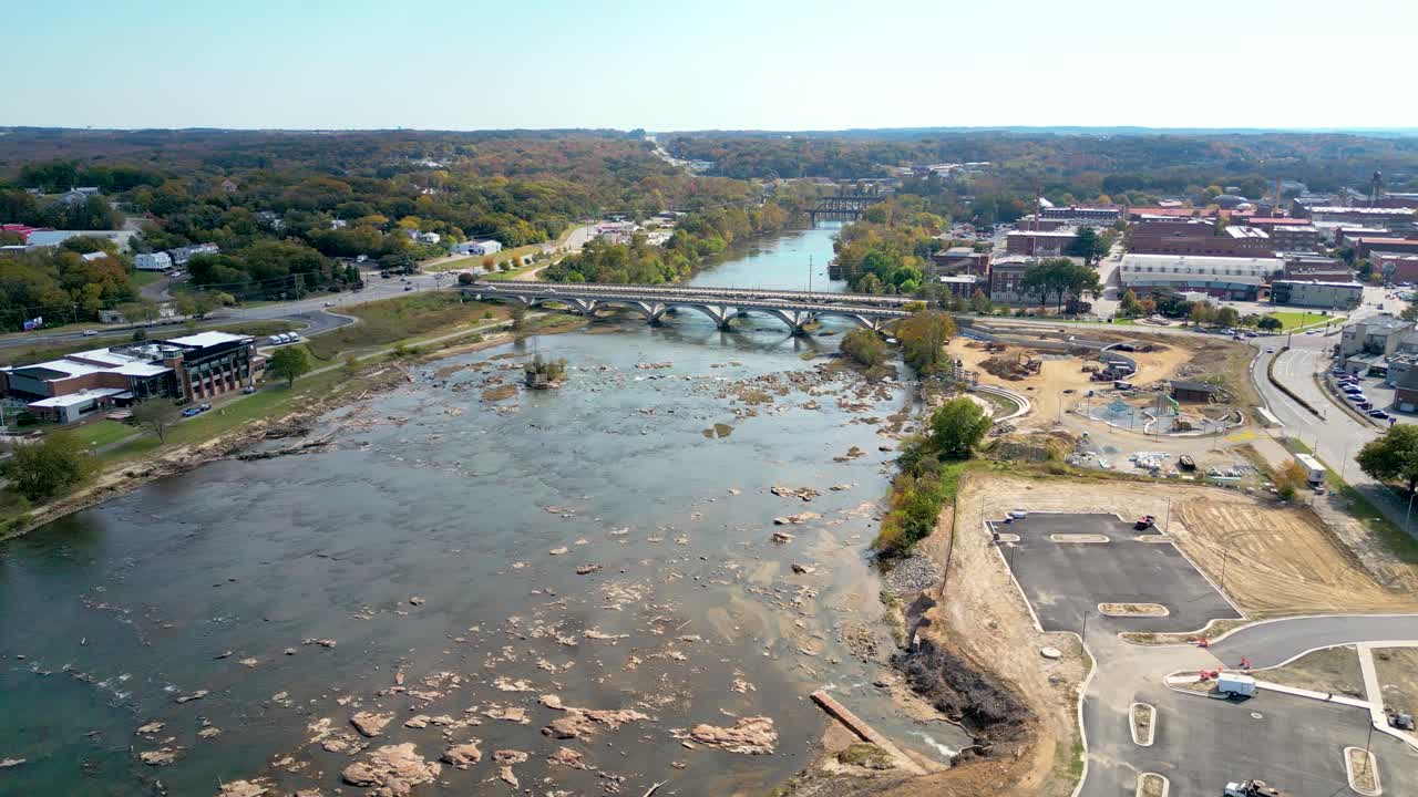 Dronebeelden van Danville in Virginia