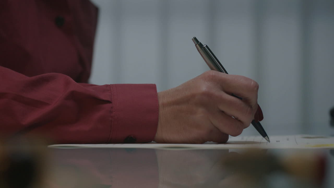 Person signing a document