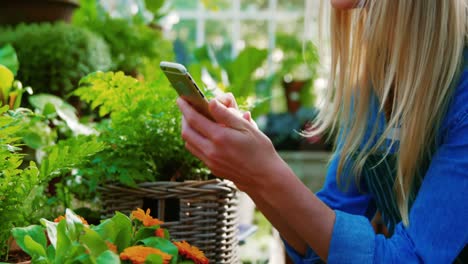 beautiful woman using mobile phone