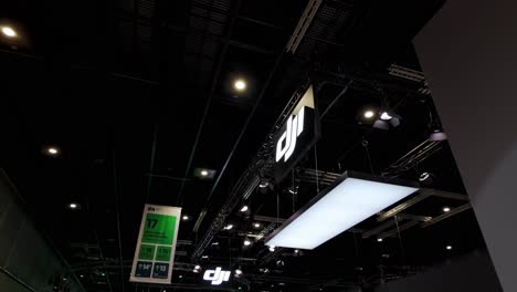 ifa global tech exhibition in berlin, walking by dji brand stand. handheld
