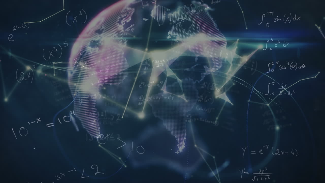 수학적 공식에 대한 데이터 처리의 애니메이션