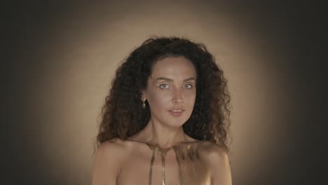 golden goddess portrait