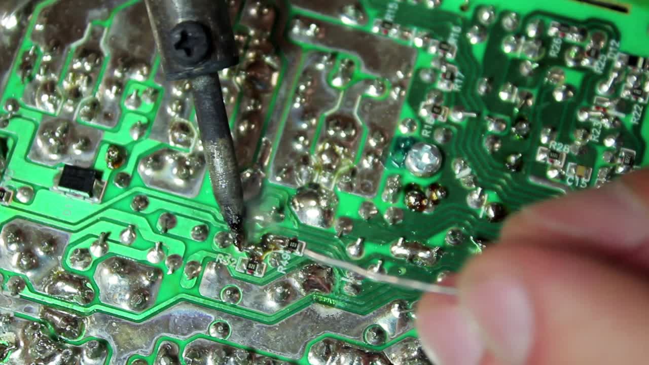 Soldering on a Circuit Board