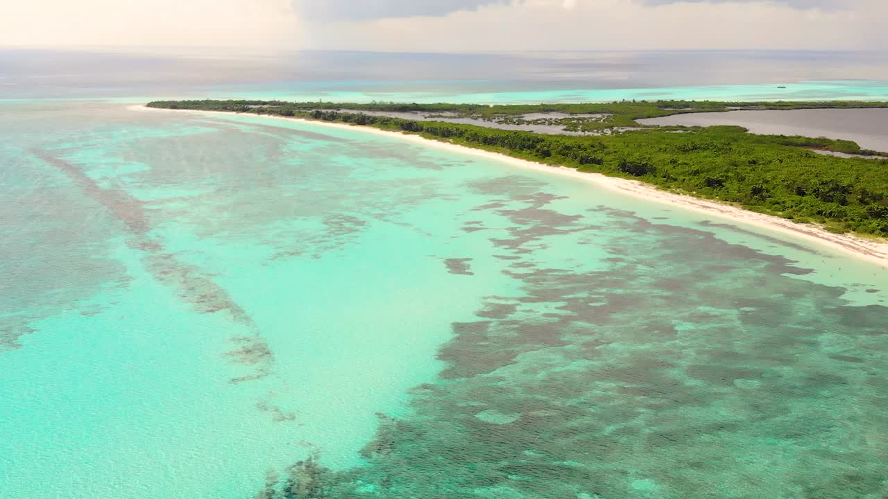 Aerial Panorama of Cozumel's Stunning Turquoise Lagoon and Sandy Beaches in Mexico, a Tropical Paradise by the Caribbean Sea