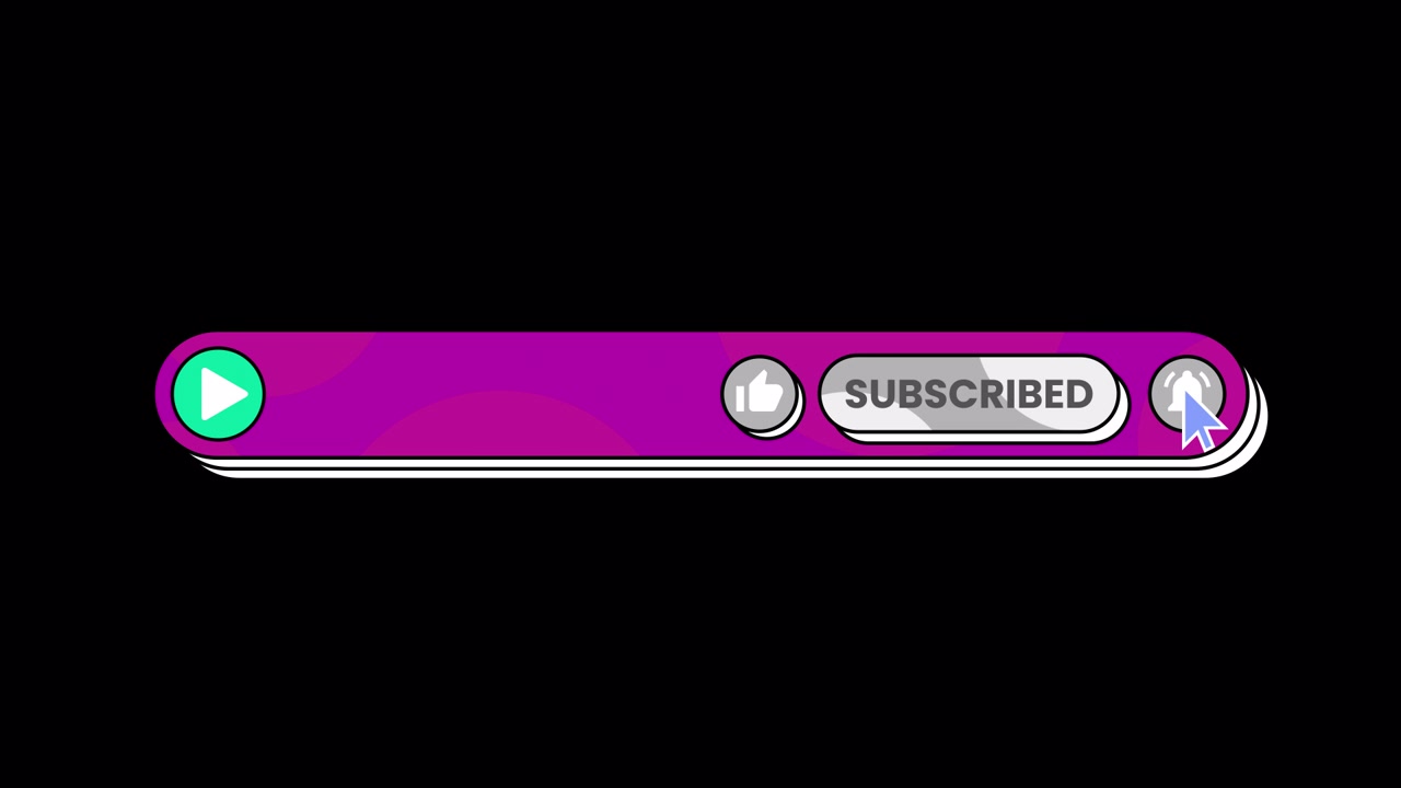 Animated Lower Third with Subscribe, Like, and Notification Bell