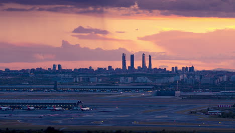sunset seen from paracuellos del jarama