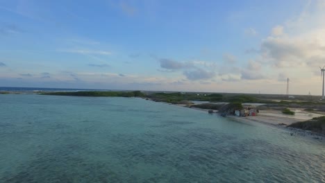 The-lagoon-and-mangroves-of-Lac-Bay-in-Bonaire,-Netherlands-Antilles