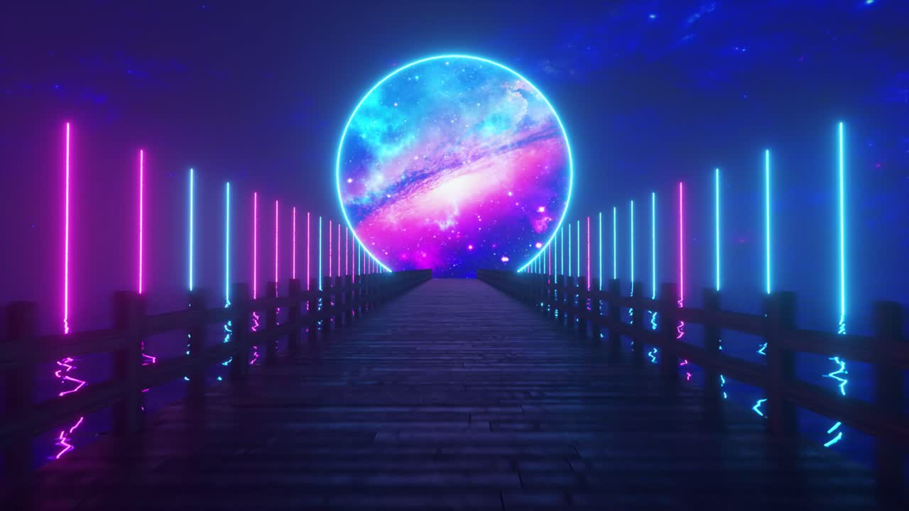 Ponte galattico al neon