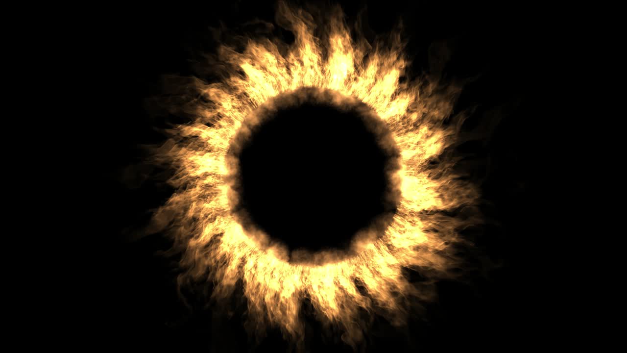 luz del sol fuego abstracto corona llama 4k