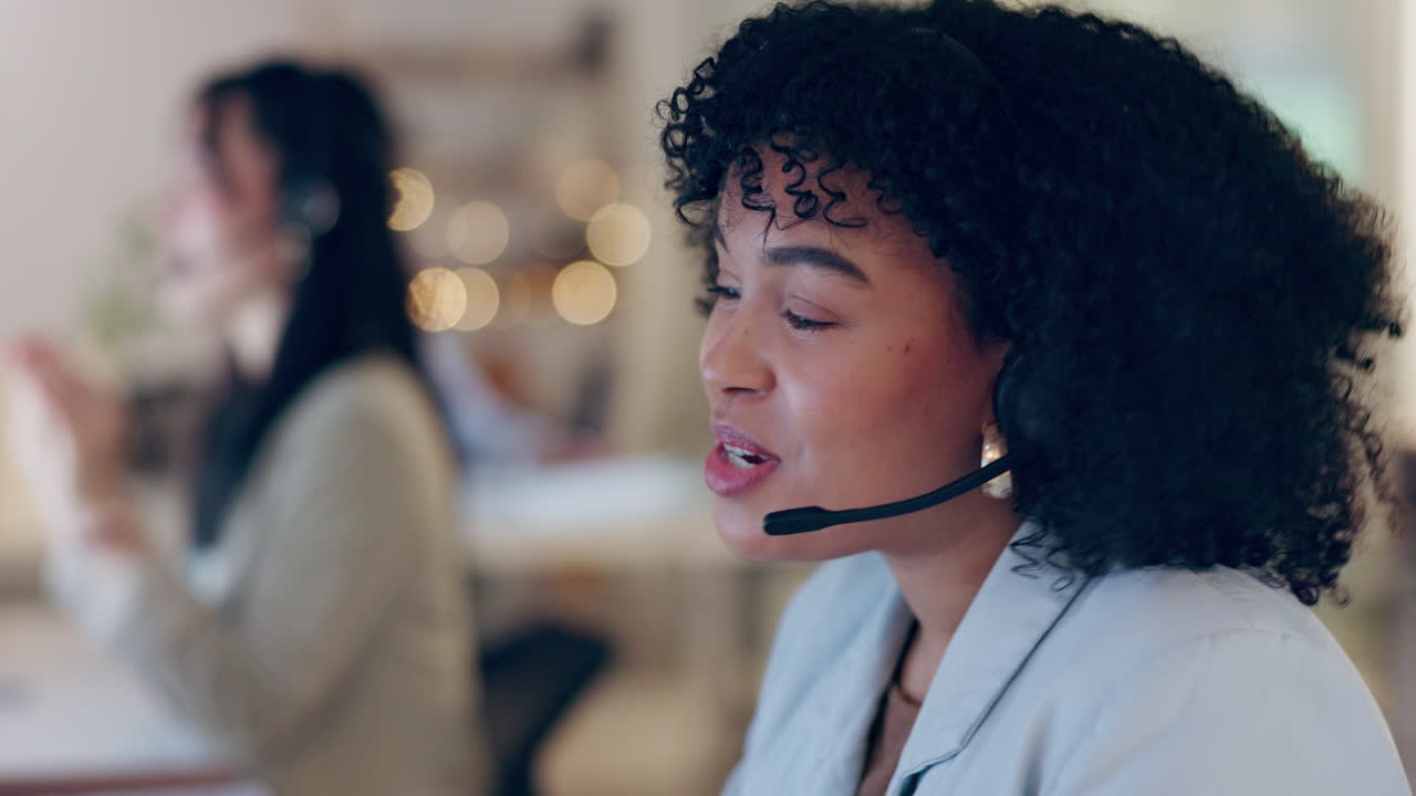 Klantenservice gezicht, zakelijk gesprek