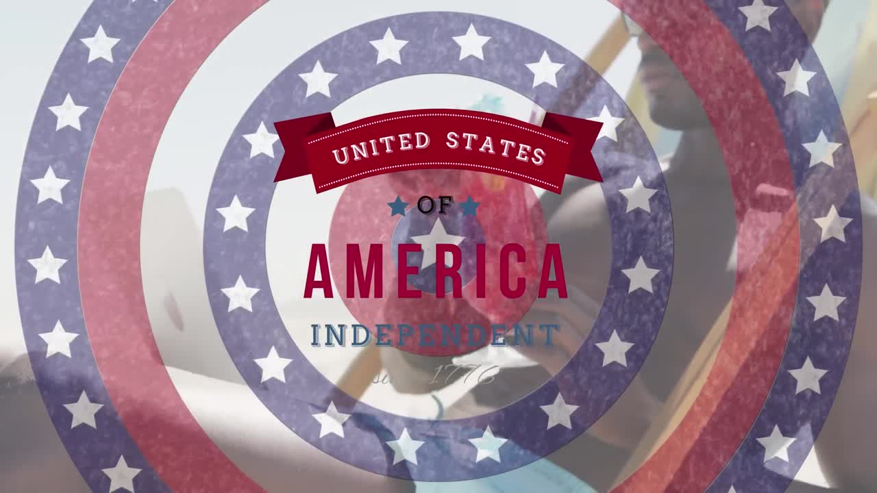 회전하는 원과 독립기념일 문장에 있는 별들은 해변에서 술을 마시는 사람을 반대합니다.